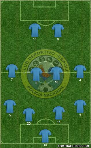CD Espoli 4-4-2 football formation