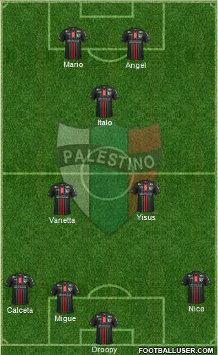 CD Palestino S.A.D.P. 5-3-2 football formation