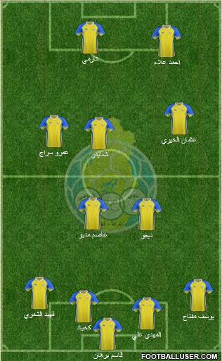 Al-Gharrafa Sports Club 4-3-1-2 football formation