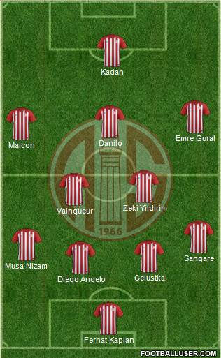 Antalyaspor A.S. 3-5-1-1 football formation