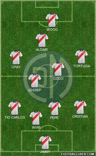 CC Deportivo Municipal 4-4-1-1 football formation