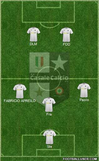 Casale 4-1-2-3 football formation