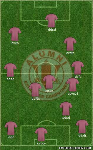 Alumni de Villa María 3-4-3 football formation