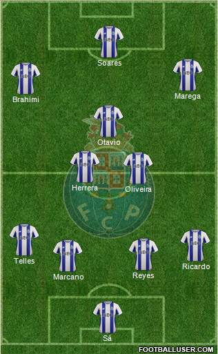 Futebol Clube do Porto - SAD 4-3-3 football formation