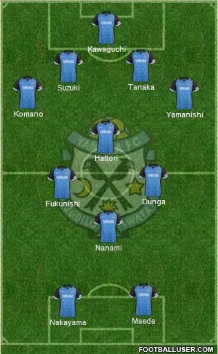 Jubilo Iwata 4-4-2 football formation