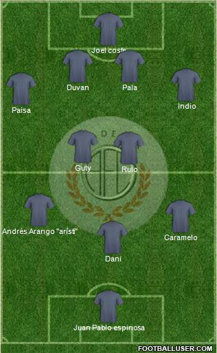 C Academia FC 4-5-1 football formation