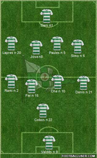 Associação Naval 1º de Maio 4-4-1-1 football formation