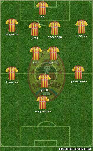 SD Aucas 4-4-2 football formation