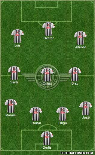 C Libertad 4-3-3 football formation
