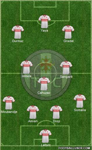 Toulouse Football Club 4-3-3 football formation