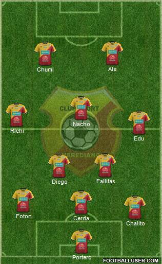 CS Herediano 3-5-2 football formation