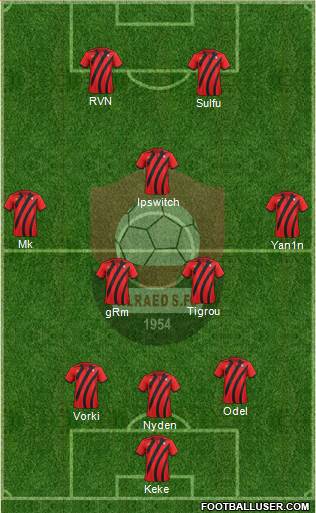 Al-Ra'eed 3-5-2 football formation