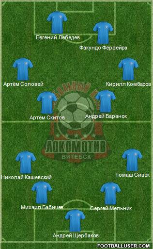 FC Vitebsk 4-4-2 football formation
