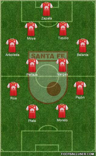 Santa Fe CD football formation