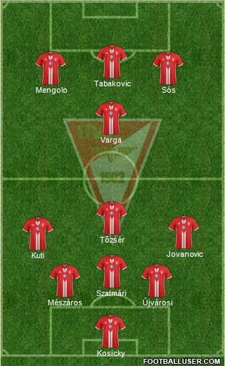 Debreceni VSC football formation