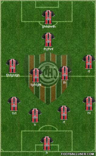 Chacarita Juniors 4-4-1-1 football formation