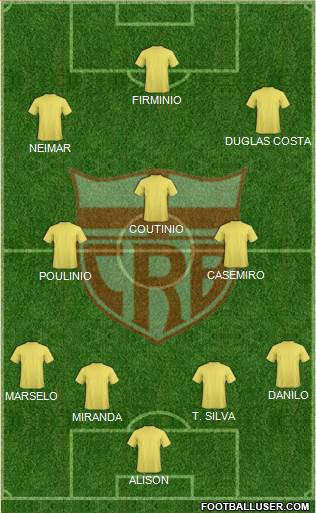 CR Brasil 4-3-2-1 football formation