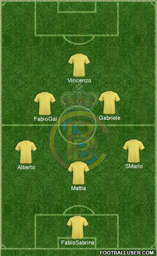 Real Brasil CF 4-5-1 football formation