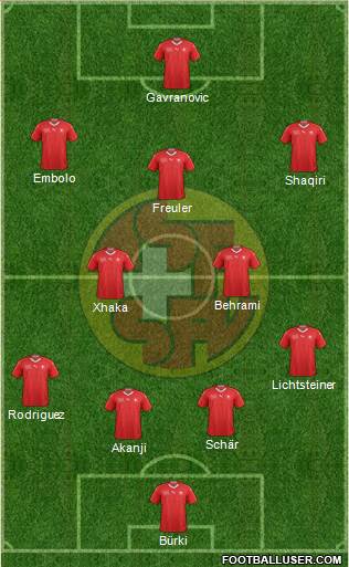 11 titulaire Nati Suisse - Japon