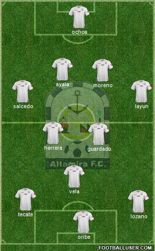 Club Altamira F.C. 4-2-3-1 football formation