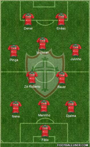 A Portuguesa D 3-5-2 football formation