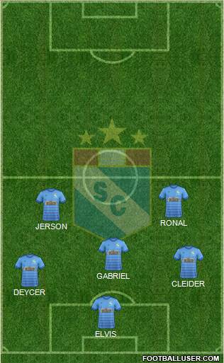 C Sporting Cristal S.A. 3-4-1-2 football formation