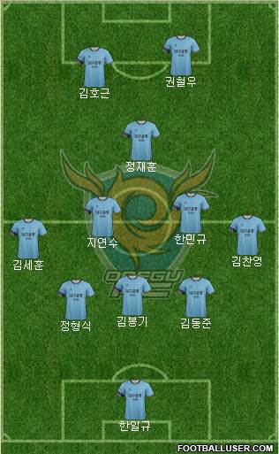 Daegu FC 3-5-2 football formation