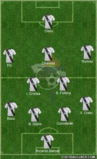 AS Gaz Metan Medias 4-1-3-2 football formation