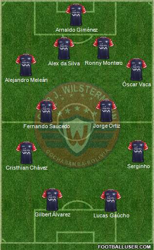 C Jorge Wilstermann 4-4-2 football formation