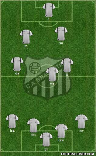 CA Bragantino 4-3-2-1 football formation