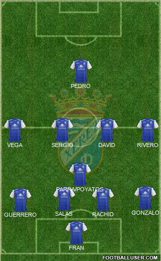 Xerez C.D., S.A.D. 4-1-4-1 football formation