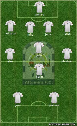 Club Altamira F.C. 4-1-3-2 football formation