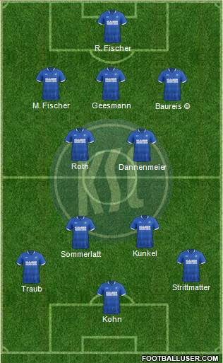 Karlsruher SC 3-4-3 football formation
