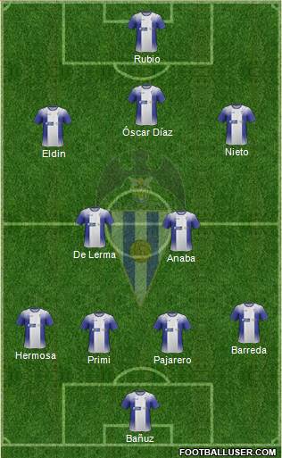 C.D. Alcoyano 4-2-3-1 football formation