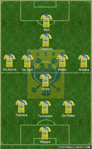 K Sint-Truidense VV 3-5-1-1 football formation