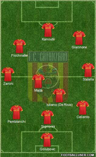 Catanzaro 3-4-3 football formation