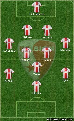 FC Sion 4-2-3-1 football formation