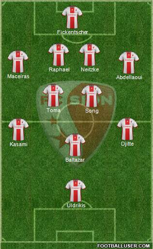 FC Sion 4-2-3-1 football formation