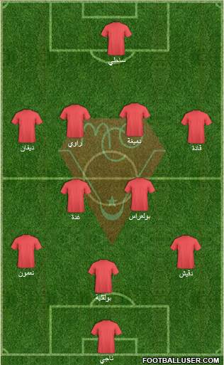 Mouloudia Club d'Oran 4-5-1 football formation