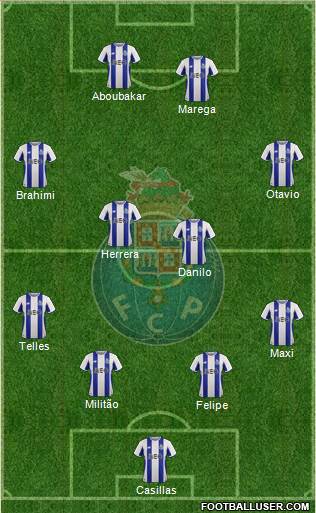 Futebol Clube do Porto - SAD 4-4-2 football formation