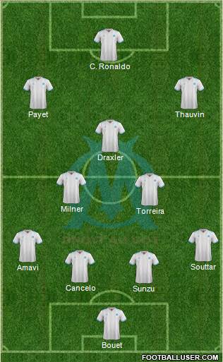 Un Onze Mondial pas banal. Olympique de Marseille 4-2-3-1 football formation