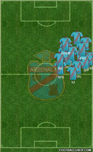 Arsenal de Sarandí 4-2-4 football formation