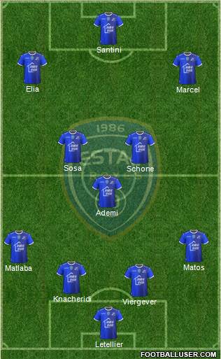 Esperance Sportive Troyes Aube Champagne football formation