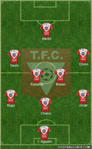 Tacuarembó Fútbol Club 4-2-2-2 football formation