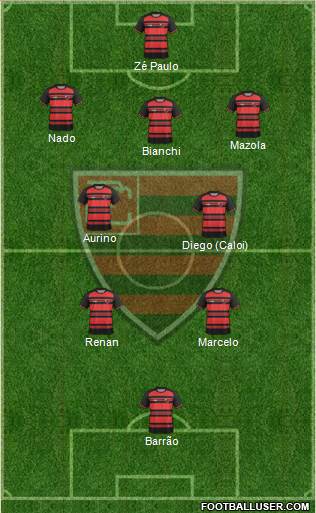 Oeste FC 3-5-1-1 football formation