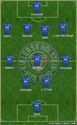 KSV Holstein Kiel 4-3-2-1 football formation