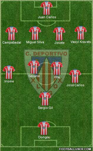 C.D. Lugo 4-4-1-1 football formation