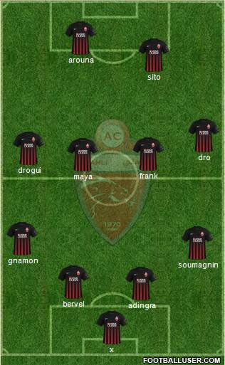 Al-Ahli (UAE) 4-4-2 football formation