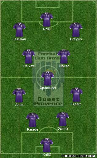 Football Club Istres Ouest-Provence 4-1-2-3 football formation