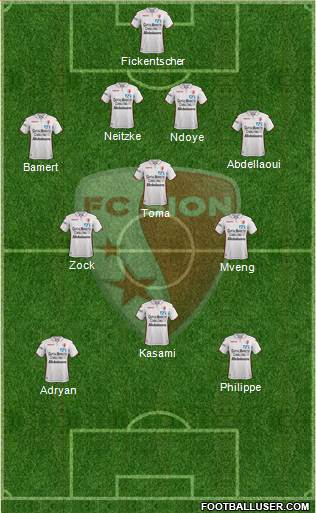 FC Sion 4-3-3 football formation